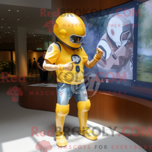 Yellow American Football...