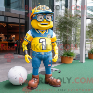 Yellow American Football...