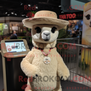 Mascotte d Alpaga beige...