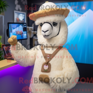 Mascotte d Alpaga beige...