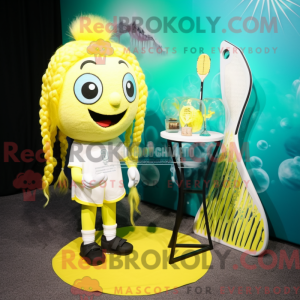 Citrongul havfrue maskot...