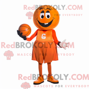 Postava maskota oranžového...