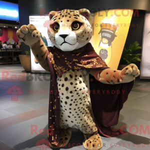 Brown Jaguar mascot costume...