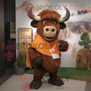 Rust Buffalo maskot kostyme...