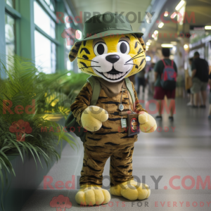 Olive Tiger Maskottchen...