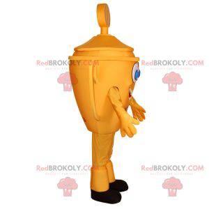 Yellow trophy mascot with blue eyes. Cup mascot - Redbrokoly.com