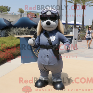 Maskotdraktfigur Grey Navy...