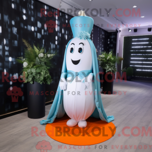 Cyan gulrot maskot...