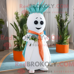 Cyan gulrot maskot...