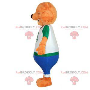 Orange teddy bear mascot. Orange bear mascot - Redbrokoly.com