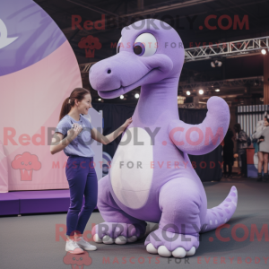 Lavendel Diplodocus maskot...