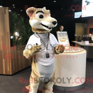 Cream Thylacosmilus mascot...