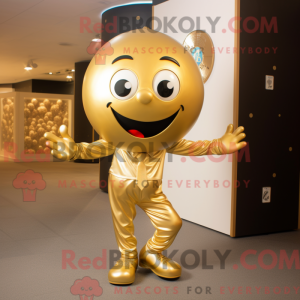 Gold Basketball Ball maskot...