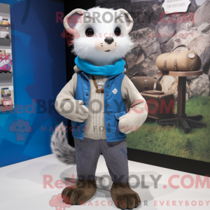 Sølv ilder maskot drakt...