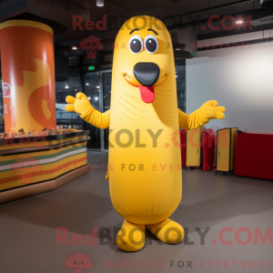 Yellow Hot Dogs mascot...