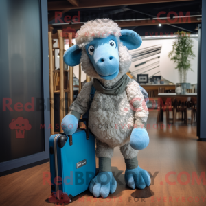 Sky Blue Merino Sheep...
