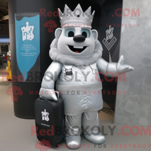 Silver King mascot costume...