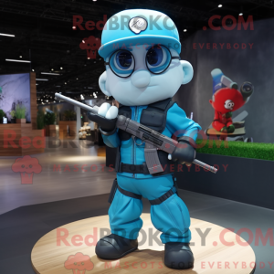 Postava maskota Cyan Sniper...