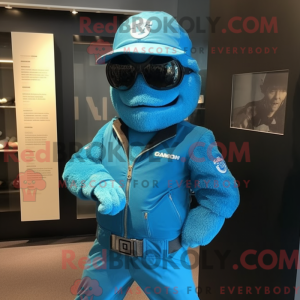 Postava maskota Cyan Sniper...