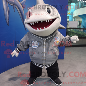 Gray Tuna mascot costume...