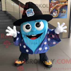 Blå Nachos maskotdraktfigur...