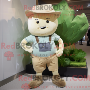 Beige Beet maskot drakt...