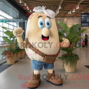 Beige Beet maskot drakt...