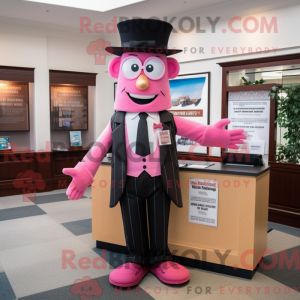 Pink Advokat maskot kostume...
