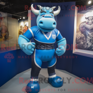 Blue Bull mascot costume...