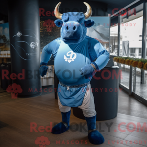 Blue Bull mascot costume...