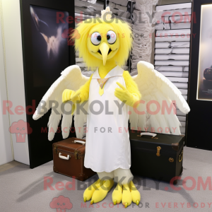 Mascotte de harpie jaune...