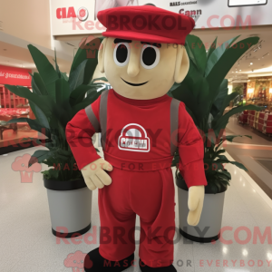 Röd Caesar Salat maskot...