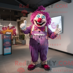 Magenta Clown mascot...