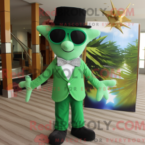 Groene zeester mascotte...