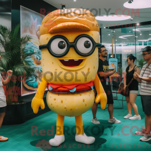 Gold Hamburger maskot...