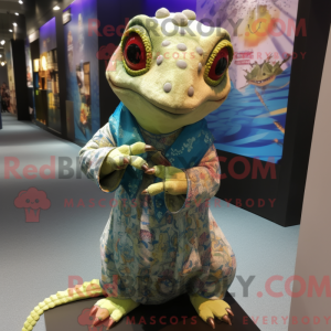 Geckos maskot kostume...