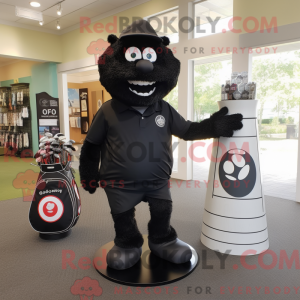 Black Golf Ball maskot...