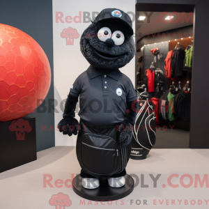 Black Golf Ball maskot...
