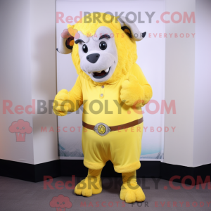 Lemon Yellow Buffalo mascot...