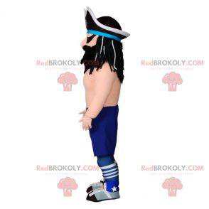 Pirate mascot with a big hat and an eye patch - Redbrokoly.com