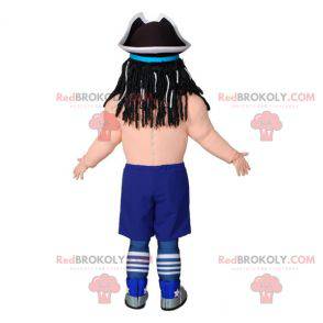Pirate mascot with a big hat and an eye patch - Redbrokoly.com