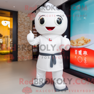 Personaggio mascotte bianco...