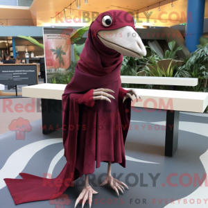 Maroon Dimorphodon maskot...