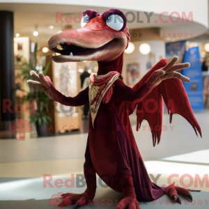 Maroon Dimorphodon maskot...