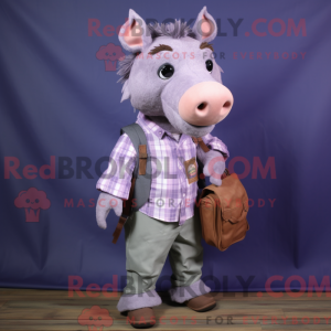 Lavender Wild Boar mascot...