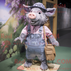 Lavendel vildsvin maskot...