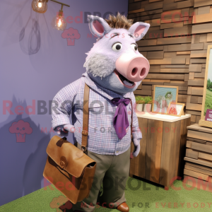 Lavendel vildsvin maskot...