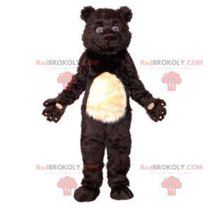 Roztomilý a chlupatý černobílý medvěd maskot - Redbrokoly.com