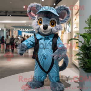Sky Blue Lemur mascotte...