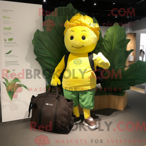 Yellow Cabbage Leaf maskot...